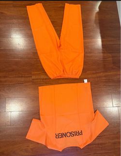 Orange Prisoner Halloween Costume Set