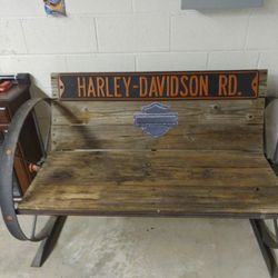 Heavy Custom-made Harley-Davidson Bench