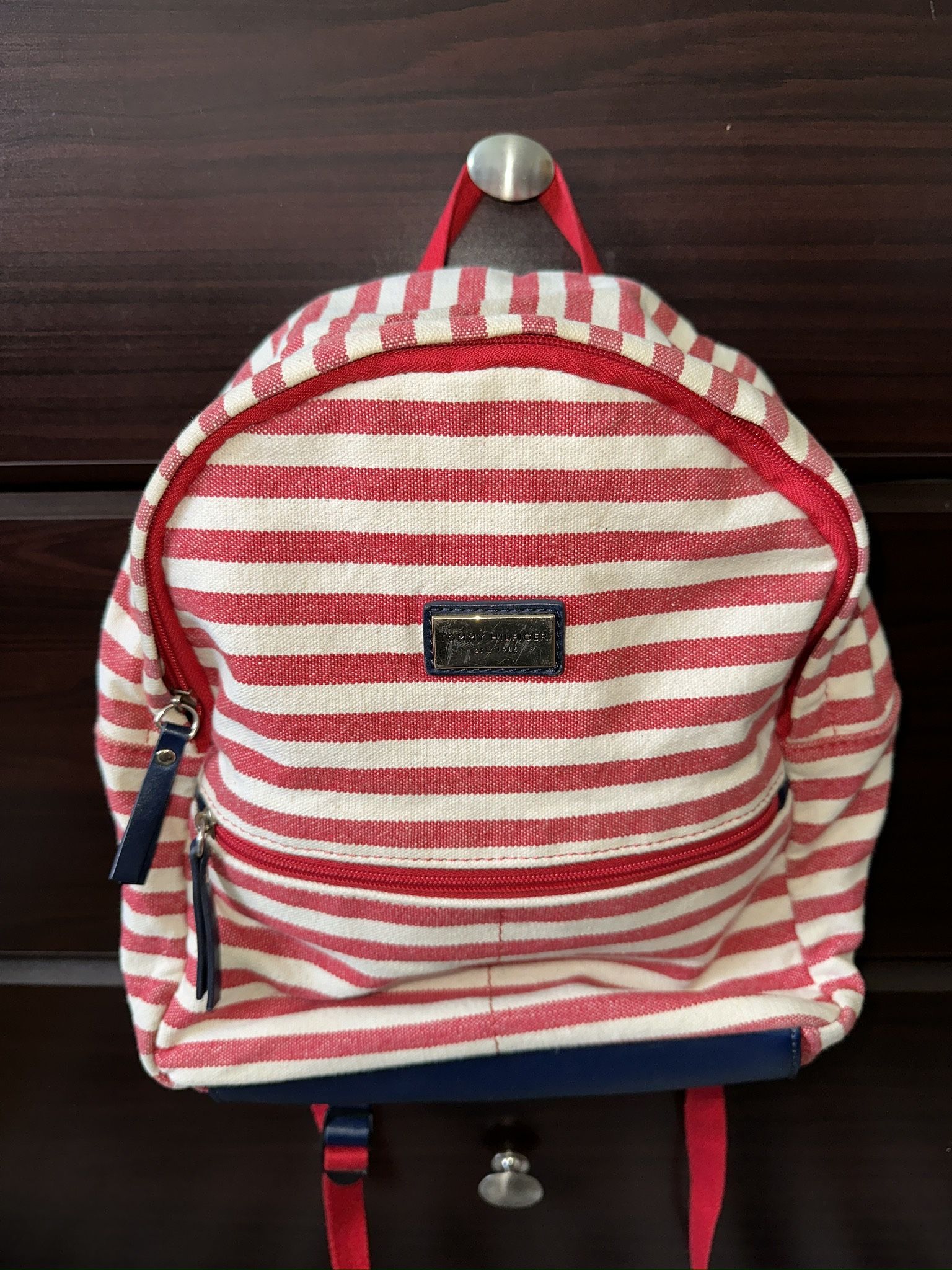 Striped Red/White Tommy Hilfiger Backpack
