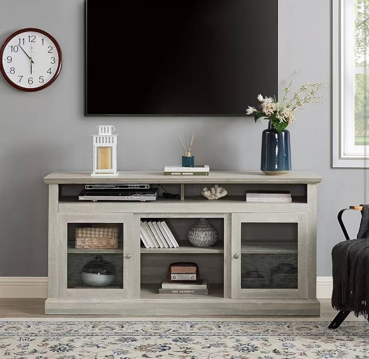 65 Inch TVStand for Living Room gray