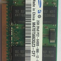 Samsung 2GB PC 2 Laptop Ram