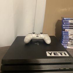 PS4 Pro With Controller And 14 Games 
