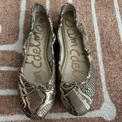 Sam Edelman FELICIA BALLET FLAT Snake Print size 8.5 
