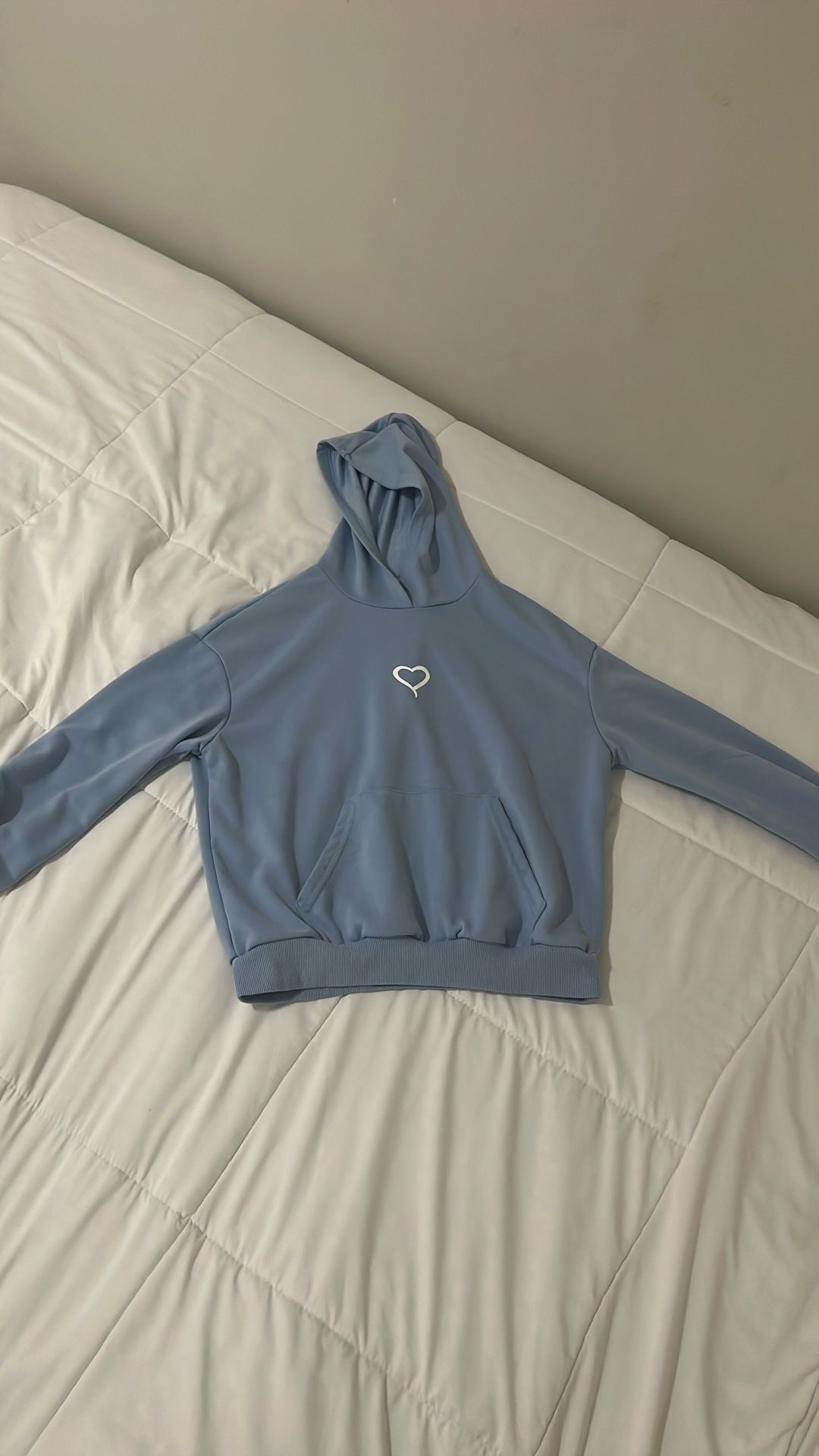 Basic blue heart hoodie