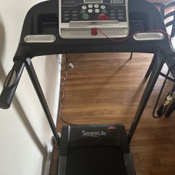 SereneLife Folding Treadmill Exercise Running Machine - Electric Motorized Running Exercise Equipment