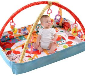 Costway 3 In 1 Multifunctional Baby Infant Activity Gym Play Mat Musical W/Hanging Toys