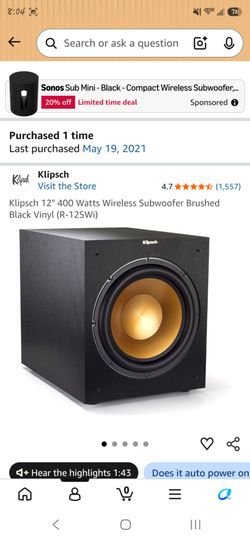 Klipsch 12" subwoofer