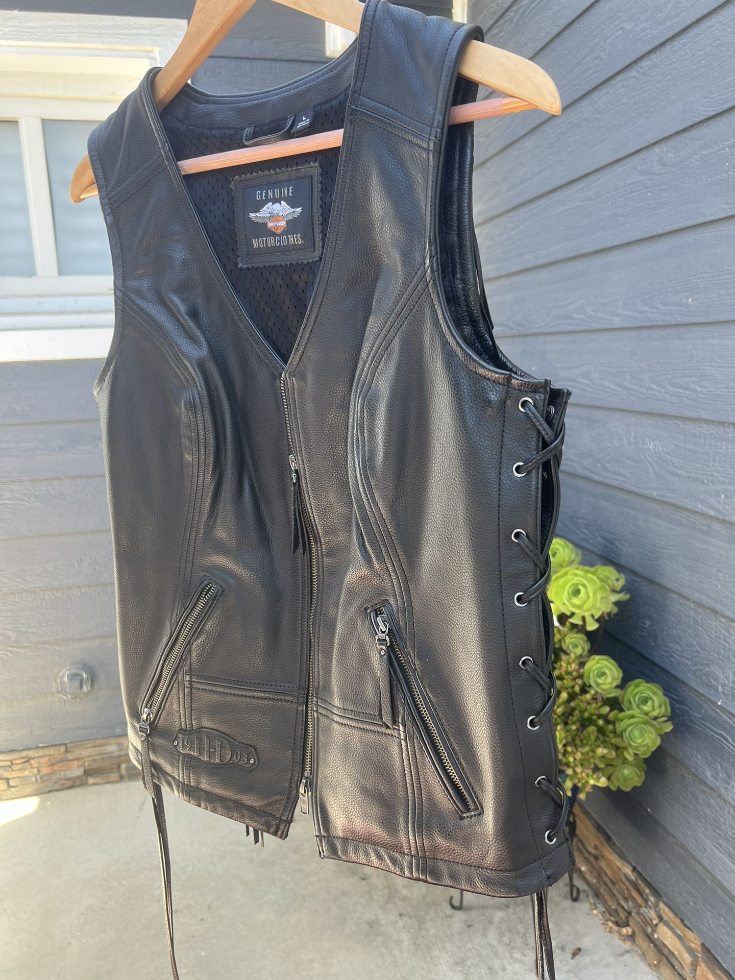 Women’s Harley Leather Vest