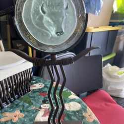 Glass Buffalo  Head Statue 