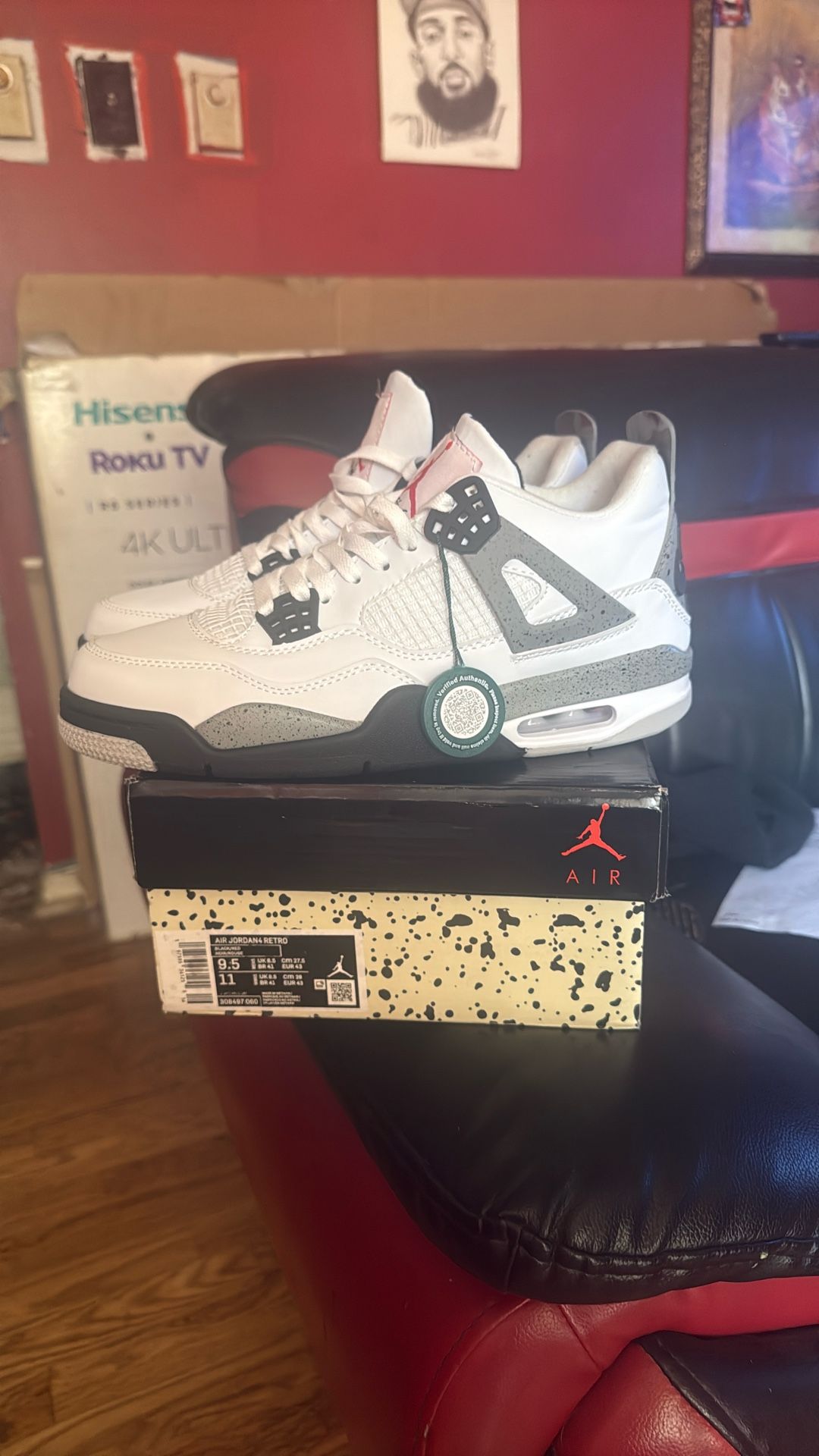Jordan 4 White Cement