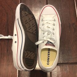 New Size 8 Mens White Converse