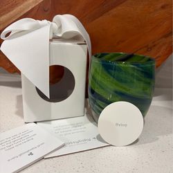 NIB!! Glassybaby “Thrive” Seattle Seahawks Glass Candle Holder - Collectors Item