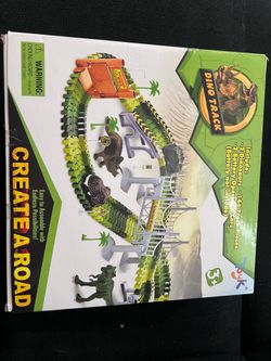Dino Track Create A Road Dinosaur Park 144 pcs 2 Dino Cars New Brand New In Box
