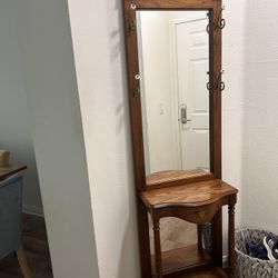 Pulaski Hall Tree with Mirror & Hooks – Must Go!
