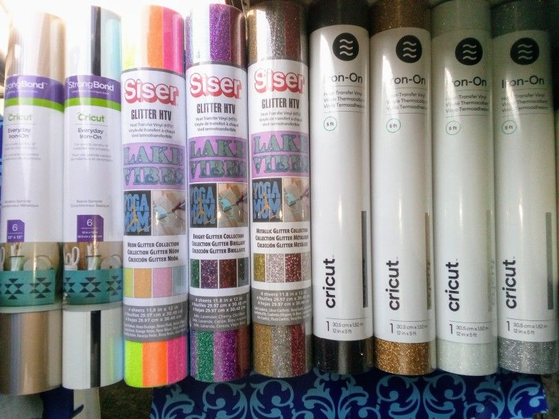 Cricut Everyday Iron-On, Siser Glitter HTV, Cricut Everyday Iron-On