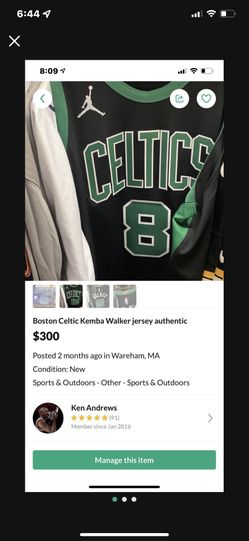 Boston Celtics authentic real deal Jersey gold 17 on neck