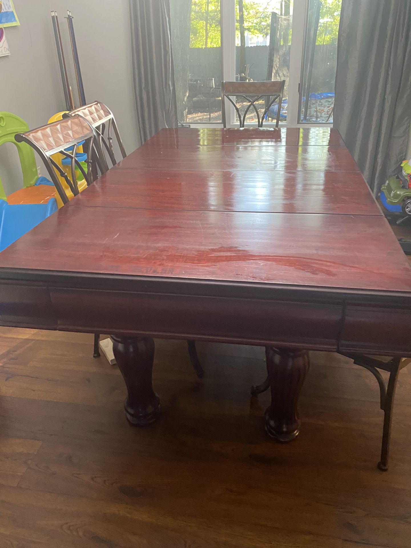 Mahogany Dinning And Pool Table