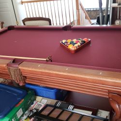 Beautiful Vintage Custom Made Pool Table