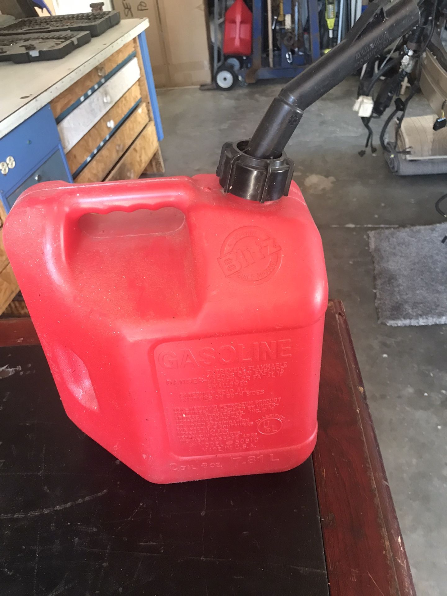 2 Gal. Gasoline  Carrying  Tank