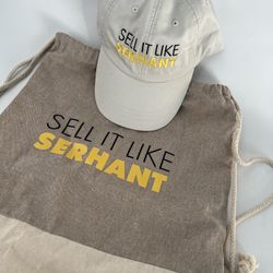 Adams Sell It Like Serhant Adjustable Baseball Cap Hat w/ Bag  