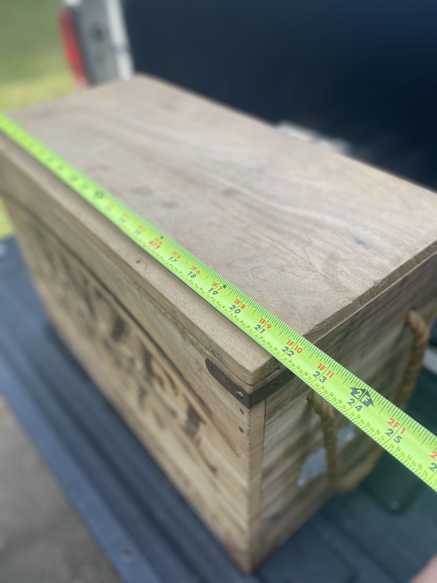 Wenzel cast iron wooden box /crate