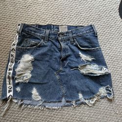 LF Blue Mini denim skirt