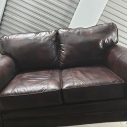 Leather Love Seat