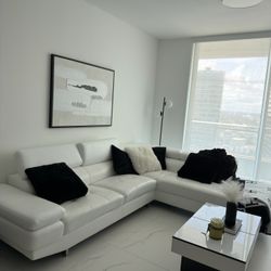 White Leather Couch
