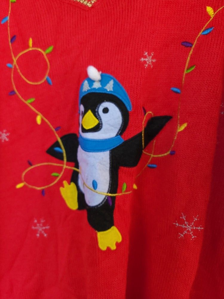 4x 4 xl penguin ugly Christmas sweater