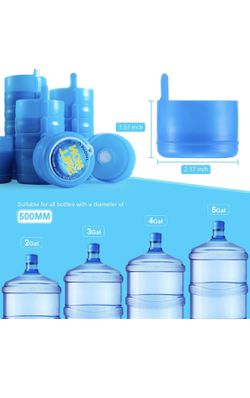 5 Reusable Anti-Splash Non-Spill Water Bottle Caps for 55mm 3&5