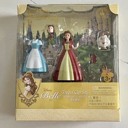 New! Disney Beauty and the Beast Belle Dress Up Set Figures