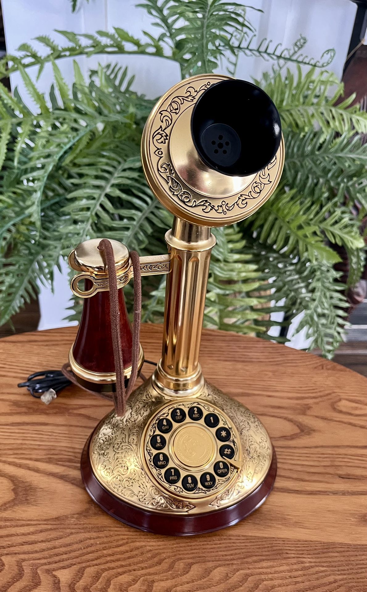 Franklin Mint Ornate Candlestick Telephone.