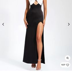 White Bow Prom Dress