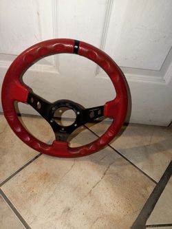 Red steering wheel