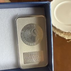 Silver bar 1 ounce new