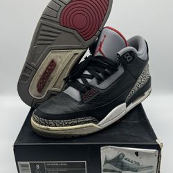 Nike Air Jordan 3 Black Cement 2011 (136064-010) Men’s Size 8 OG box