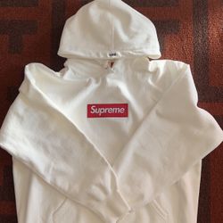 Supreme Box Logo Hoodie Sweatshirt M White