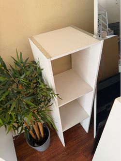 Small white bookshelf