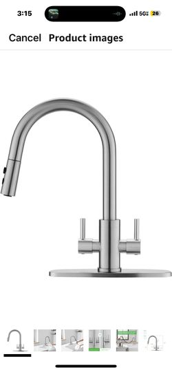 Kitchen faucet and stainless steel sinks