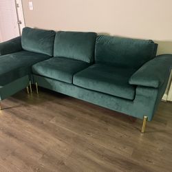 Emerald Green Sectional Couch - Pickup in Smyrna