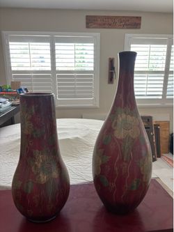 Decorative large vases (2) pair