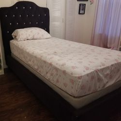 Girls Twim Bed Frame And Box Spring