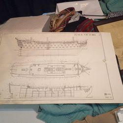 HMS Victory 2 Authentic Dm23 Blueprints Includes Actual Cannonballs Authentic