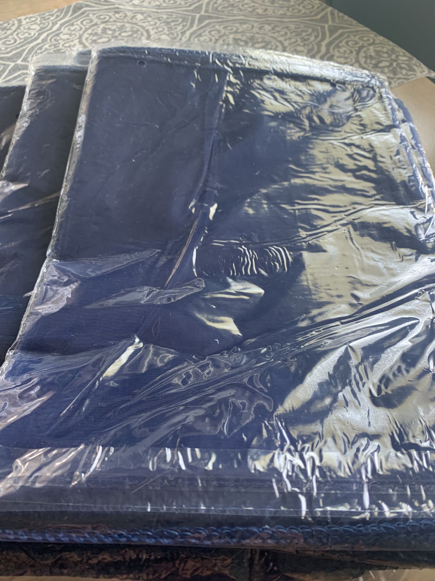 (14) Navy Blue Organza Table Runners, Graduation, Birthdays Decor