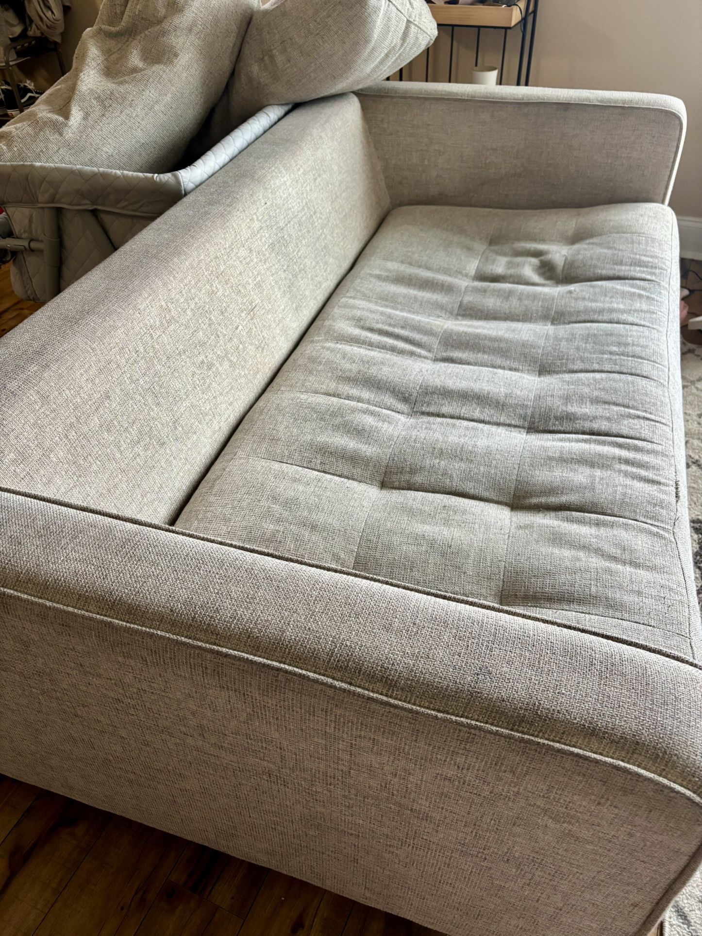 Article Sven Birch Ivory 72" Sofa