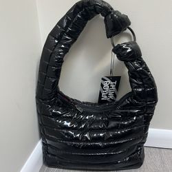 Think Royln Black Small Knot Hobo Handbag NWT