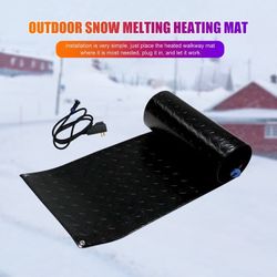 A Ice Melting Mat 10ft X 13in Heated Snow Water Proof Rubber