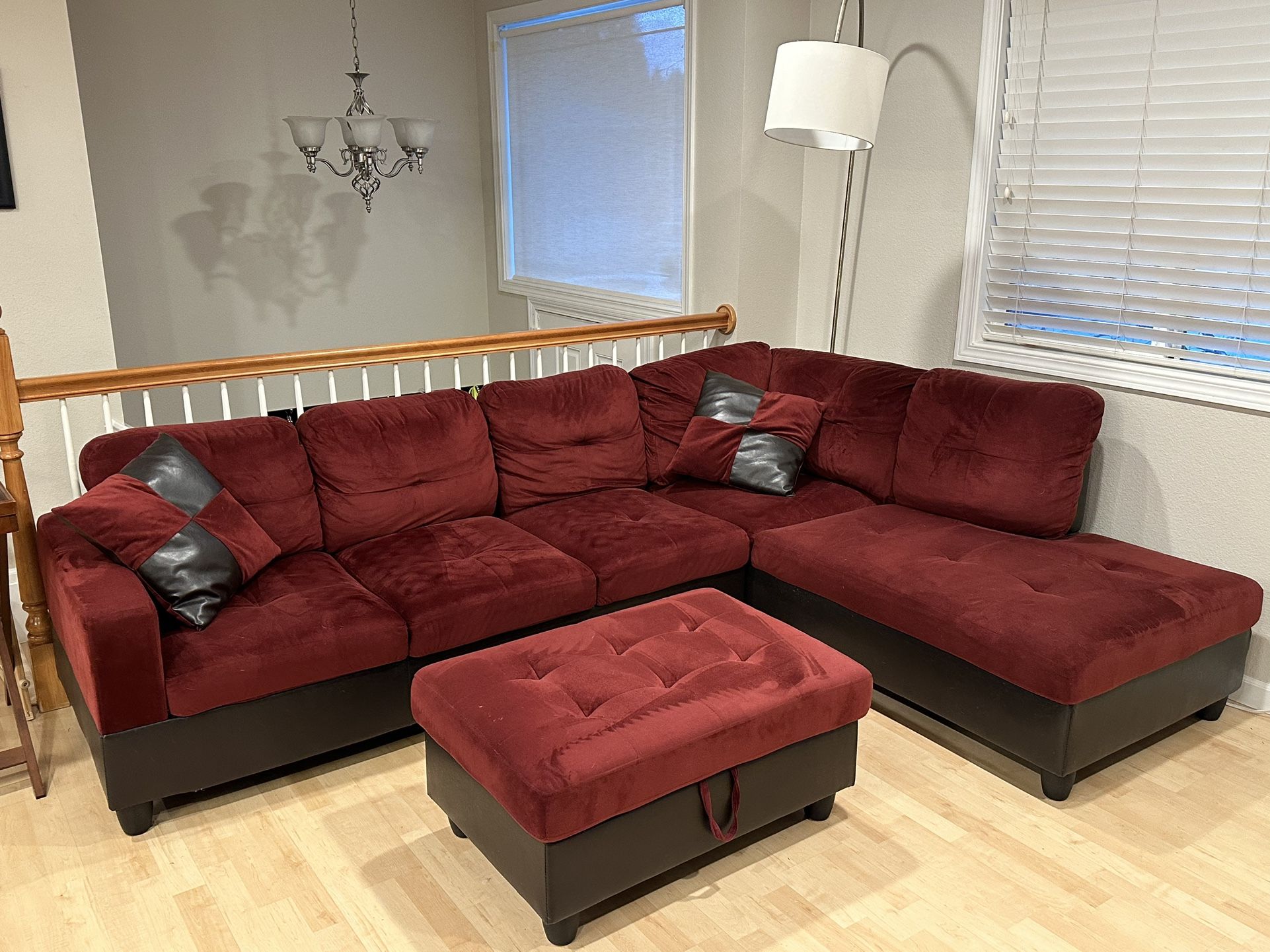 Large L Sofa With Ottoman Storage