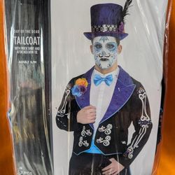 Day of the Dead Adult Costume Tailcoat - NEW