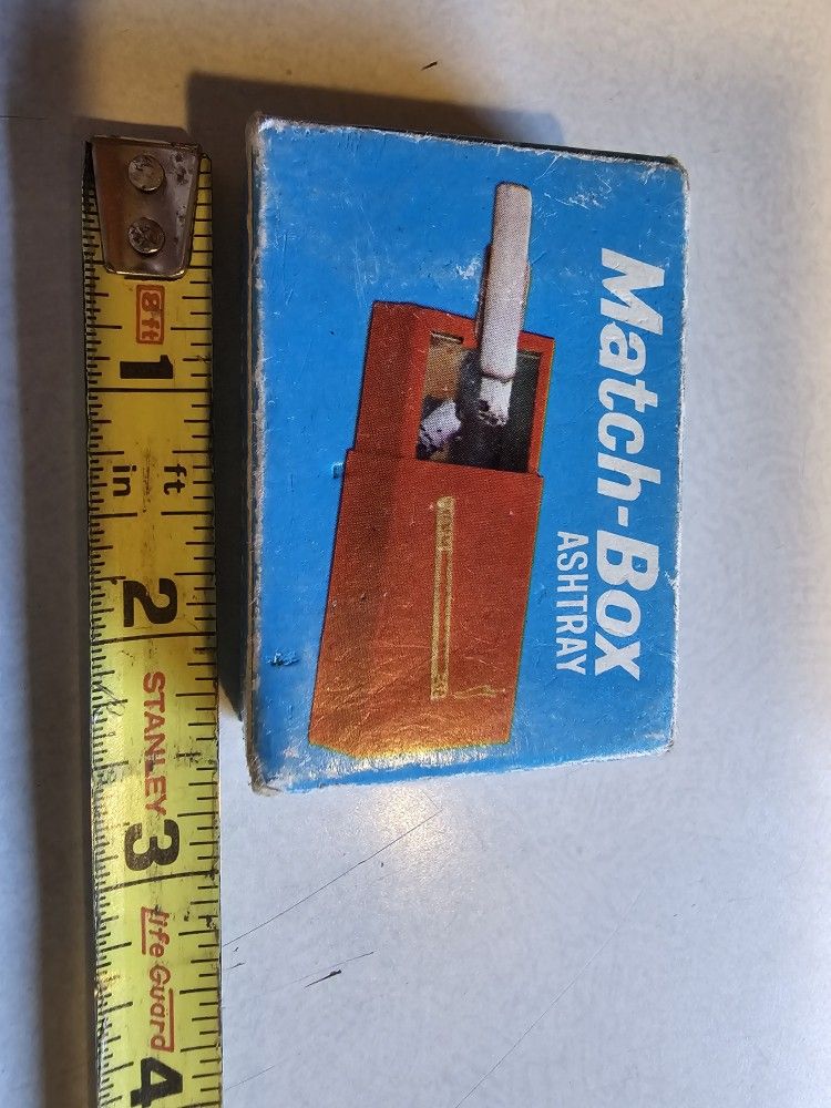 Vintage Match-Box Ashtray Portable Mini Size
